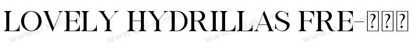 Lovely Hydrillas Fre字体转换